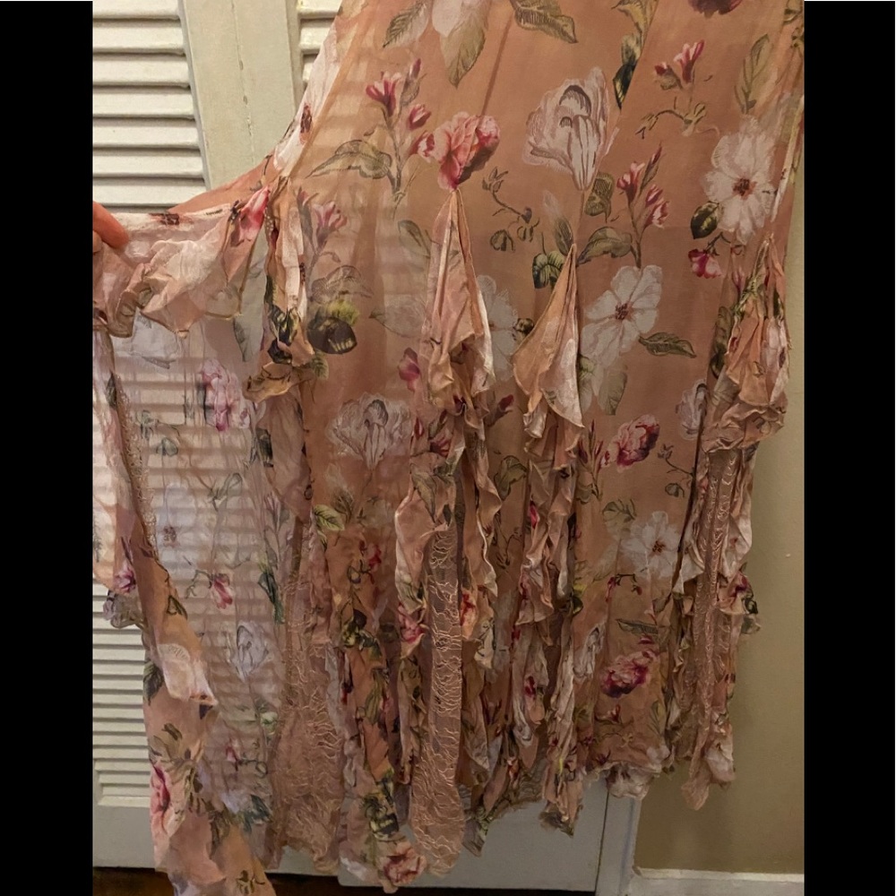 Alice and Olivia floral ruffle formal dress 0 - Picture 6 of 12